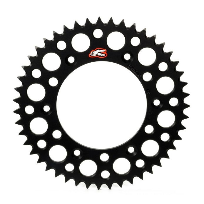 Renthal 98-24 Kawasaki KX 80/85L/85II/100/112 Rear Grooved Sprocket - Black 420-51P Teeth