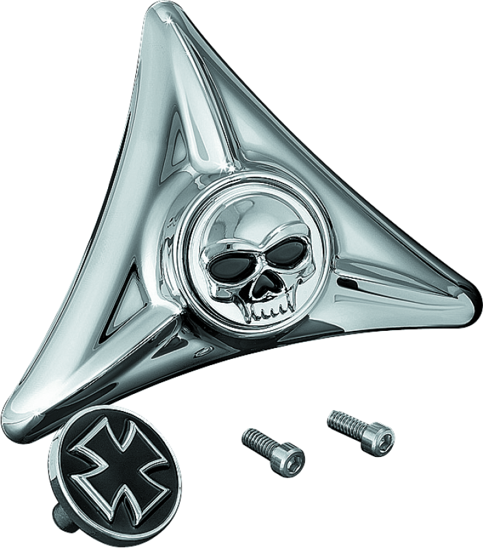 Kuryakyn 3158 - KUR3158 - Kuryakyn License Plate Mounting Hole Covers Zombie Chrome - Shipped in Europe - Tuningsupply.com