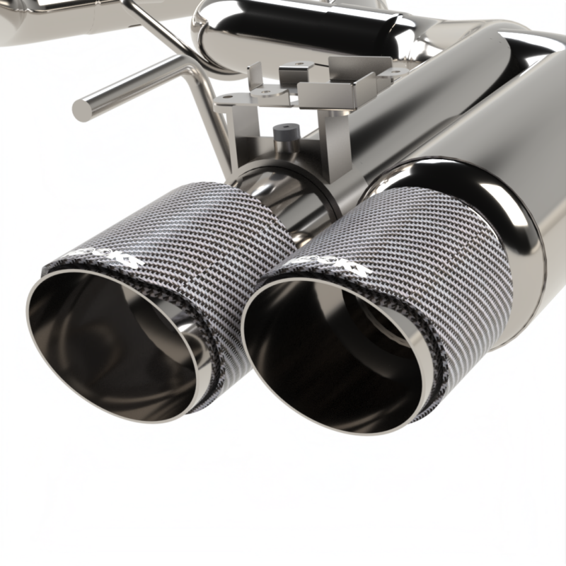 Kooks Headers 11514520 - KSH11514520 - Kooks 18-24 Ford Mustang GT 5.0 3in. Valved Shotgun Cat-Back Exhaust - Carbon Tips - Shipped in Europe - Tuningsupply.com