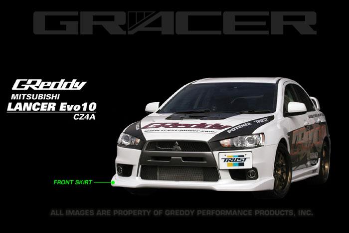 GReddy - GRE17030014 - GReddy 08+ Mitsubishi Evolution X Urethane Front Lip Spoiler - Shipped in Europe - Tuningsupply.com