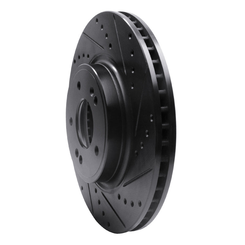 R1 Concepts 633-21040R - RNC633-21040R - R1 18-23 Genesis G70 Front Right Drilled & Slotted Black Brake Rotor - Shipped in Europe - Tuningsupply.com
