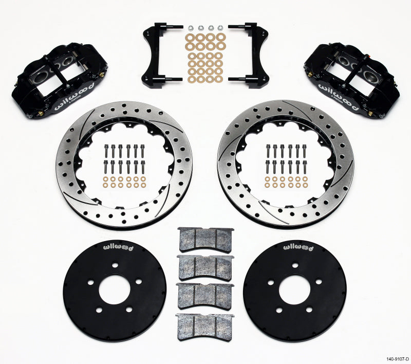 Wilwood 140-9107-D - WIL140-9107-D - Wilwood Narrow Superlite 6R Front Hat Kit 12.88in Drilled 1994-2004 Mustang - Shipped in Europe - Tuningsupply.com