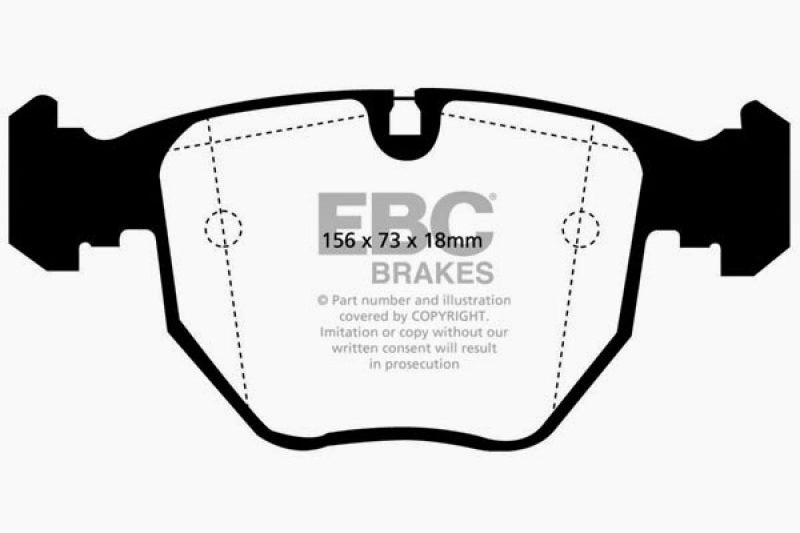 EBC DP41036R - EBCDP41036R - EBC 00-04 BMW M5 5.0 (E39) Yellowstuff Front Brake Pads - Shipped in Europe - Tuningsupply.com