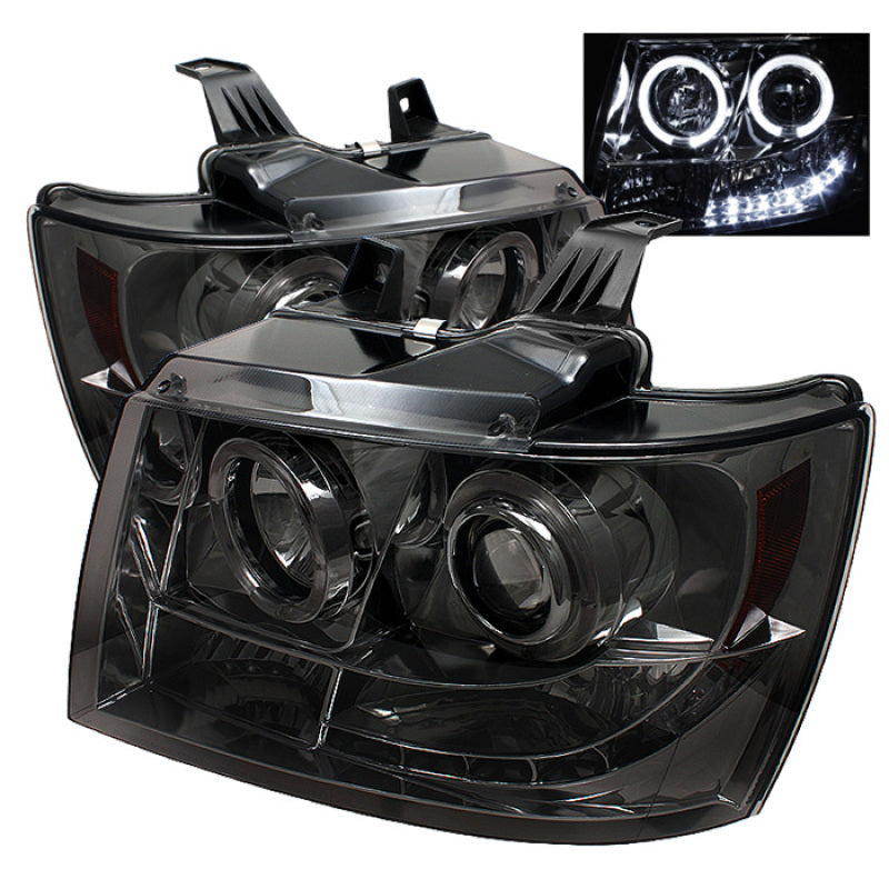 SPYDER 5009661 - SPY5009661 - Spyder Chevy Suburban 1500 07-14 Projector Headlights LED Halo LED Smke PRO-YD-CSUB07-HL-SM - Shipped in Europe - Tuningsupply.com
