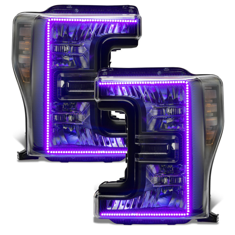 ORACLE Lighting 8203-332 - ORL8203-332 - Oracle 17-19 Ford F-250 SD Dynamic Pre-Assembled Headlights - Halogen - Black Edition - - Shipped in Europe - Tuningsupply.com