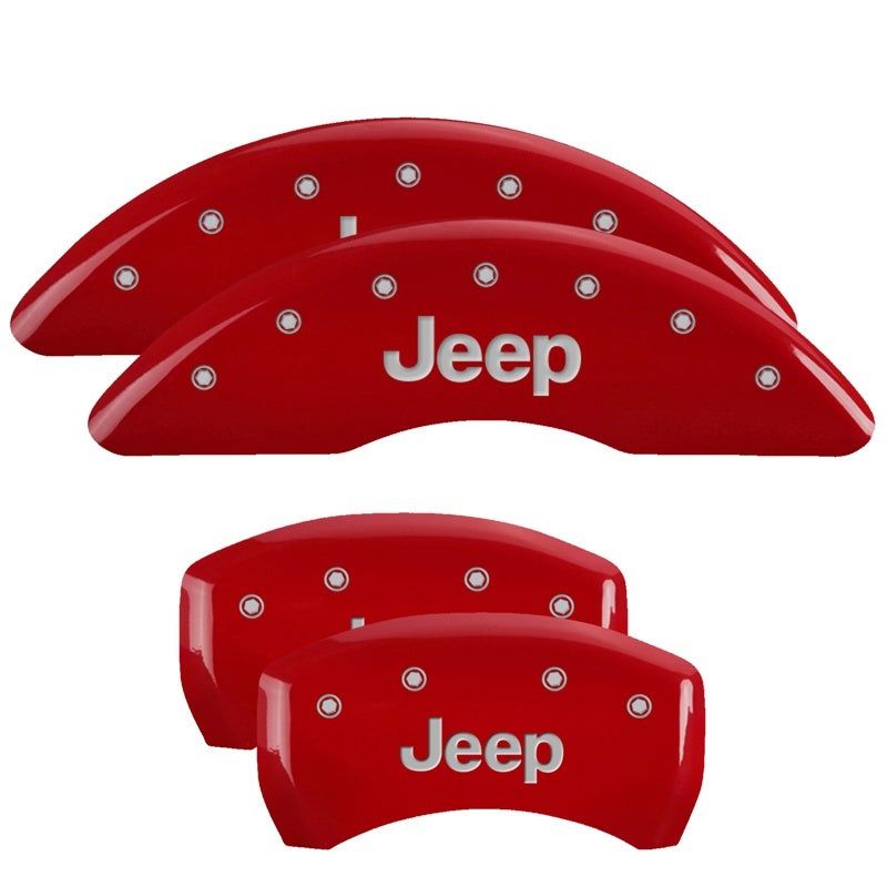 MGP 42012SJEPRD - MGP42012SJEPRD - MGP 4 Caliper Covers Engraved Front & Rear JEEP Red finish silver ch - Shipped in Europe - Tuningsupply.com