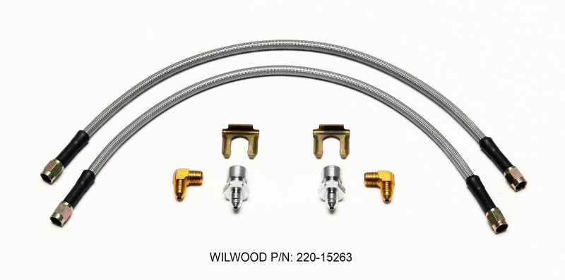 Wilwood 220-15263 - WIL220-15263 - Wilwood Flexline Kit 18inch M10x1.50 IF 1/8-27 NPT 90 Degree - Shipped in Europe - Tuningsupply.com