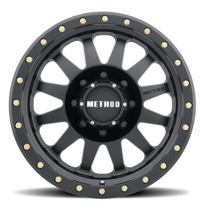 Method Wheels MR30478580500 - MRWMR30478580500 - Method MR304 Double Standard 17x8.5 0mm Offset 8x6.5 130.81mm CB Matte Black Wheel - Shipped in Europe - Tuningsupply.com
