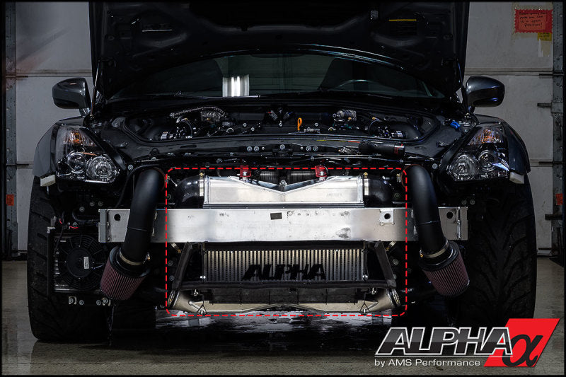 AMS - AMSALP.07.09.0008-1 - AMS Performance 2009+ Nissan R35 GTR Alpha Race Front Mount Intercooler Kit w/Logo - Shipped in Europe - Tuningsupply.com