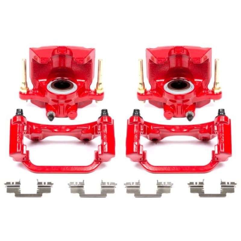 PowerStop S5030 - PSBS5030 - Power Stop 07-16 Cadillac Escalade Rear Red Calipers w/Brackets - Pair - Shipped in Europe - Tuningsupply.com