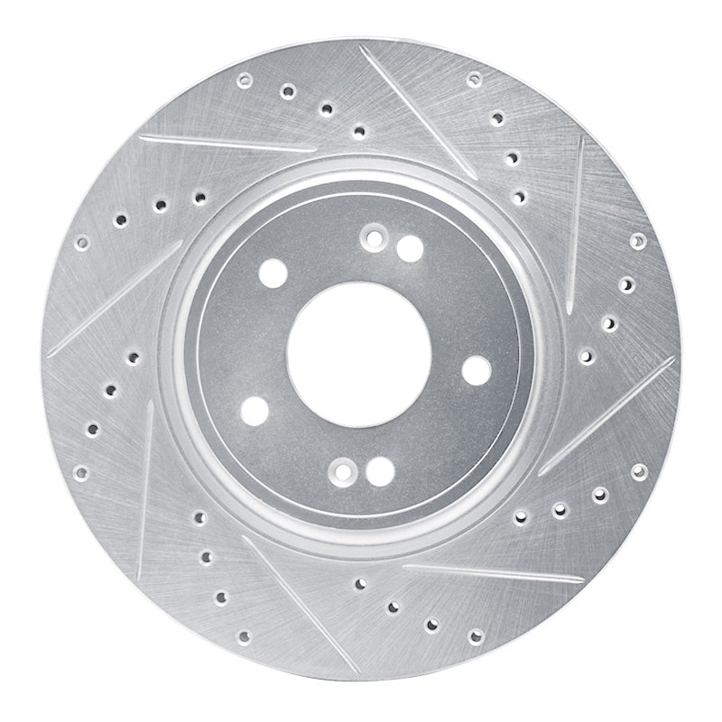 R1 Concepts 631-21040R - RNC631-21040R - R1 18-23 Genesis G70 Front Right Drilled & Slotted Silver Brake Rotor - Shipped in Europe - Tuningsupply.com