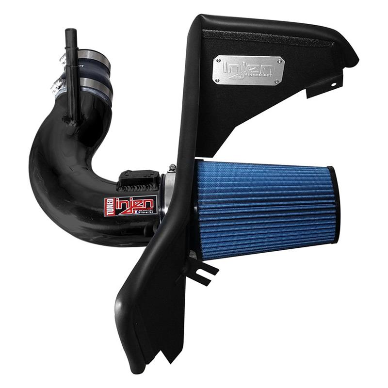 Injen PF7017WB - INJPF7017WB - Injen 2016+ Chevy Camaro 2.0L Wrinkle Black Power-Flow Air Intake System - Shipped in Europe - Tuningsupply.com