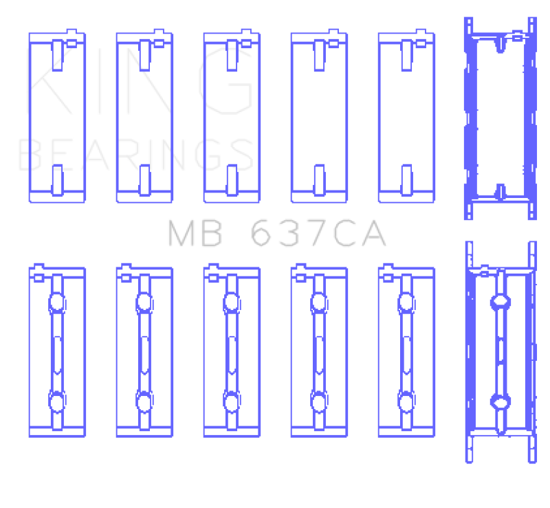 King Engine Bearings GMB637CA - KINGMB637CA - King Engine Bearings BMW S85B50A Main Bearing Set - Shipped in Europe - Tuningsupply.com