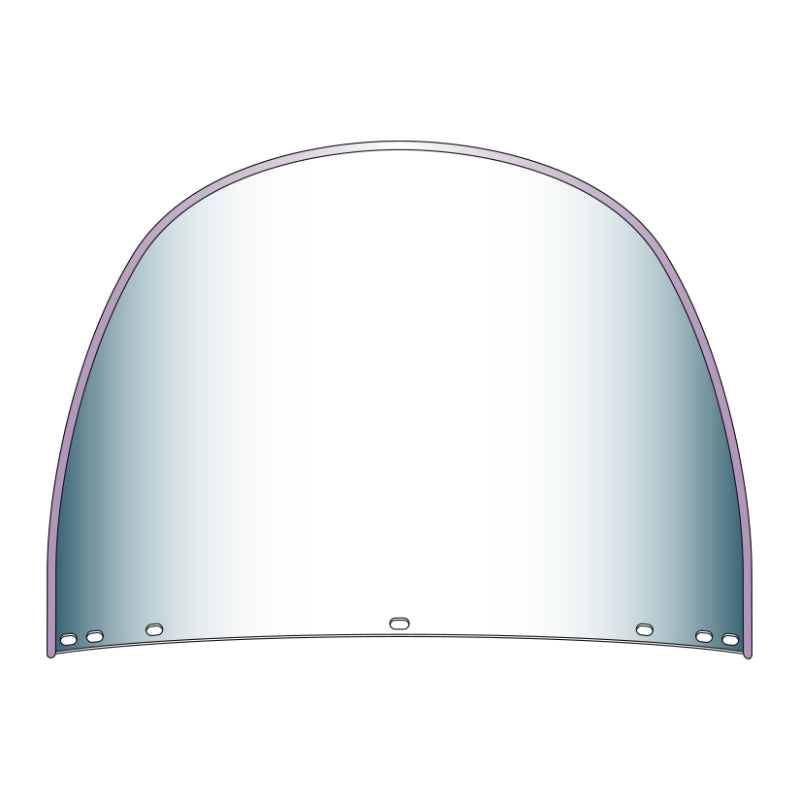 National Cycle 20002 - NAT20002 - National Cycle Heritage Standard Top Rounded Replacement Beaded Windshield 7 Bolt-Clear - Shipped in Europe - Tuningsupply.com