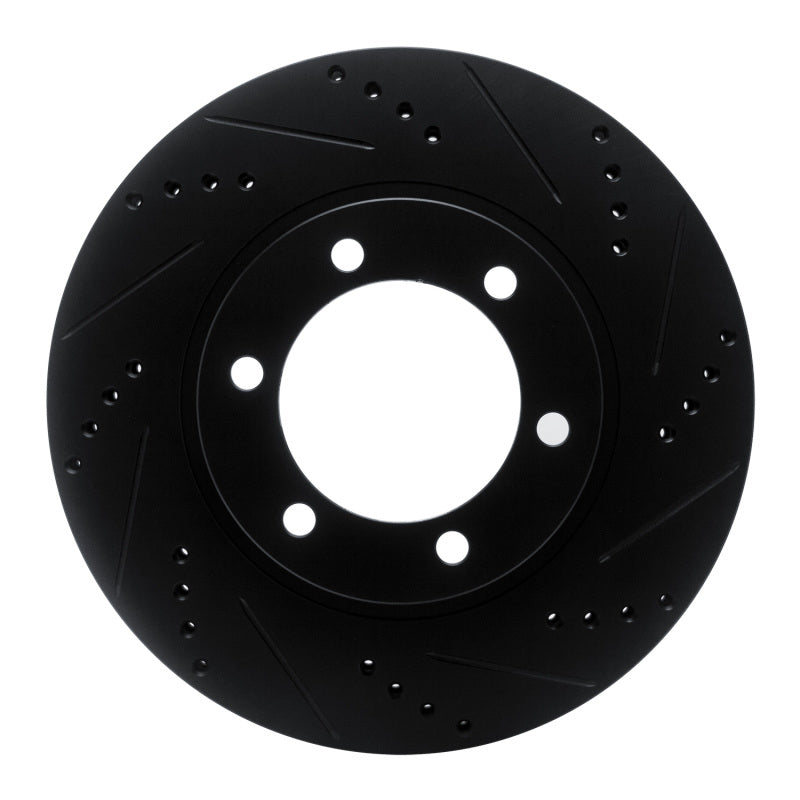 R1 Concepts 633-76126R - RNC633-76126R - R1 03-09 Lexus GX470 Front Right Drilled & Slotted Black Brake Rotor - Shipped in Europe - Tuningsupply.com