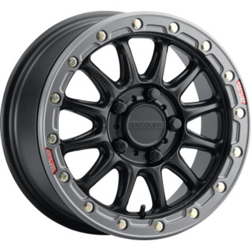 Raceline A14BG-51056+10 - RCLA14BG-51056+10 - Raceline A14BG Alpha 15x10in/4x156 BP/10mm Offset/132.5mm Bore- Blk & Gunmetal Ring Beadlock Wheel - Shipped in Europe - Tuningsupply.com