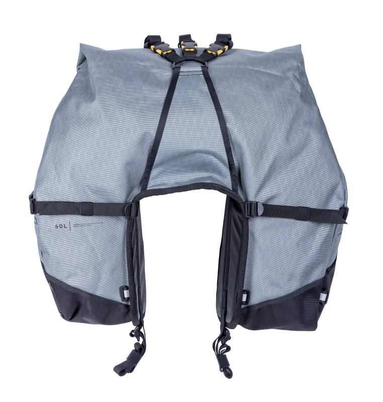 Giant Loop - GIAGBSB25-G - Giant Loop Great Basin Saddlebag 68L - Gray - Shipped in Europe - Tuningsupply.com