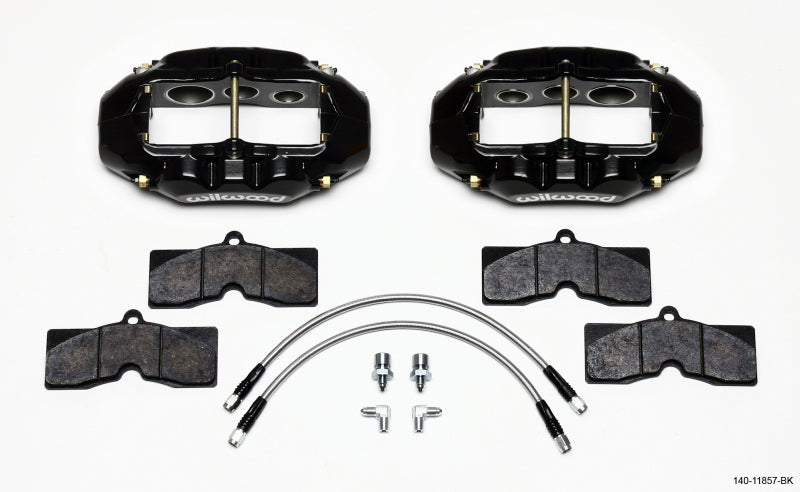 Wilwood 140-11857-BK - WIL140-11857-BK - Wilwood D8-6 Front Caliper Kit Black Corvette C2 / C3 65-82 - Shipped in Europe - Tuningsupply.com