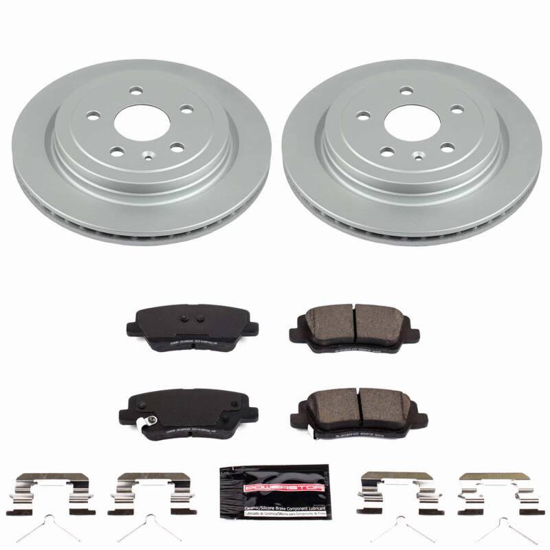 PowerStop CPK8965-23 - PSBCPK8965-23 - Power Stop 2019 Cadillac CTS Rear Z23 Coated Brake Kit - Shipped in Europe - Tuningsupply.com