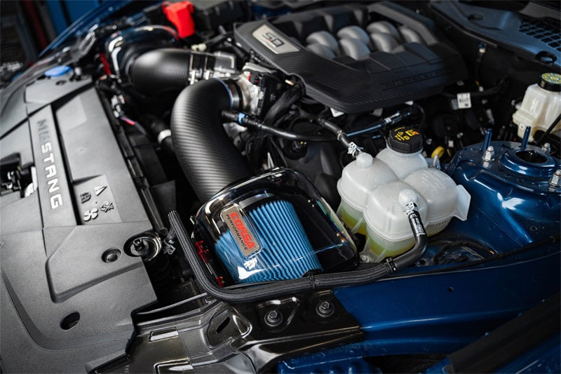 CORSA Performance 44013MT - COR44013MT - Corsa 2024+ Ford Mustang GT 5.0L Carbon Fiber Cold Air Intake w/ MaxFlow Oiled Air Filters - Matte - Shipped in Europe - Tuningsupply.com