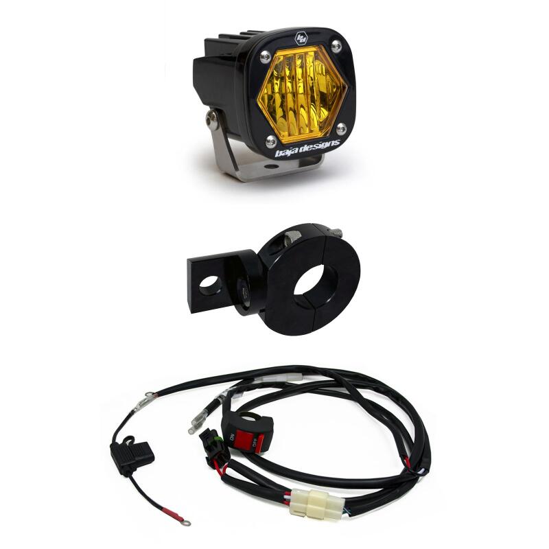 Baja Designs 387003 - BAJ387003 - Baja Designs S1 Wide Cornering Electric Start Pit Bike LED Light - Amber - Shipped in Europe - Tuningsupply.com