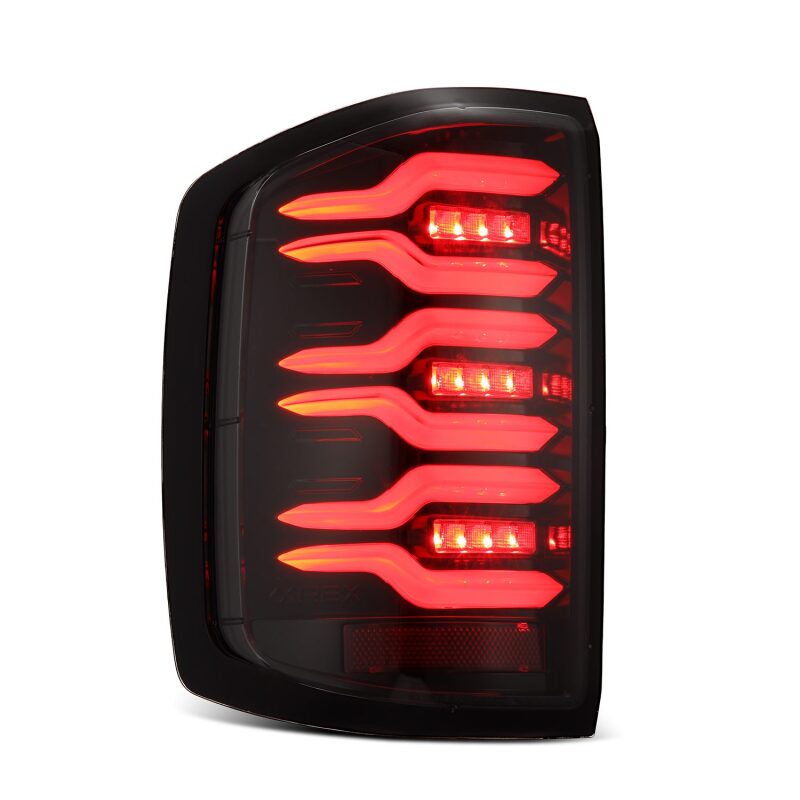 AlphaRex 620040 - ARX620040 - AlphaRex 14-18 Chevy Silverado 1500 Luxx-Series LED Tail Lights Alpha-Black w/Activ Light/Seq Signal - Shipped in Europe - Tuningsupply.com