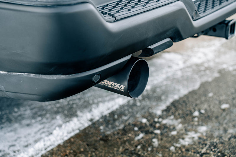 CORSA Performance 21309BPC - COR21309BPC - Corsa 25-26 Ram 2.5in Stainless Steel Sport Cat-back Dual Rear Exit 5.0in Black Tips - Shipped in Europe - Tuningsupply.com