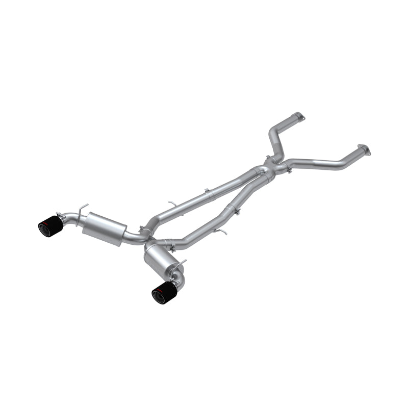 MBRP PS44043CF - MBRPS44043CF - MBRP 17-19 Infiniti Q60 3.0L RWD/AWD Cat Back Dual Rear w/ Carbon Fiber Tips - Shipped in Europe - Tuningsupply.com