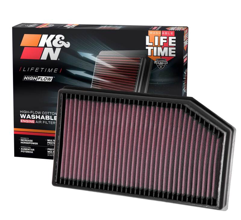 K&N Engineering 33-5076 - KNN33-5076 - K&N 2018 Jeep Wrangler JL 2.0L/3.6L F/I Drop In Air Filter - Shipped in Europe - Tuningsupply.com