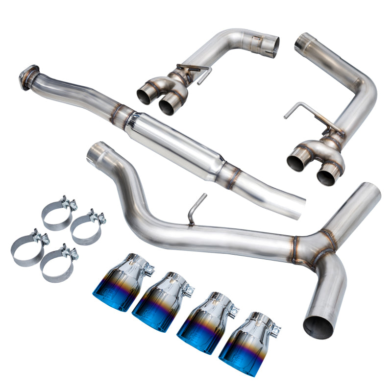 AWE Tuning 3020-49074 - AWE3020-49074 - AWE Tuning 12-14 Subaru WRX STI Sedan Track Edition Exhaust - Vapor Blue Quad Tips (102mm) - Shipped in Europe - Tuningsupply.com