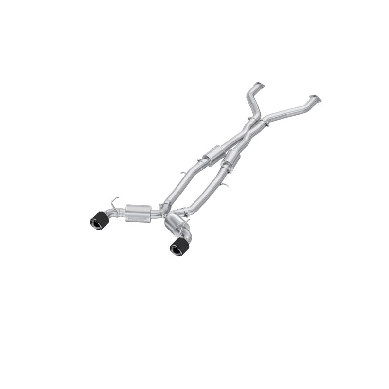 MBRP PS44083CF - MBRPS44083CF - MBRP 23-24 Nissan Z 3.0L Armor Pro T304 Stainless Steel 3in Cat-Back Dual Rear Exit w/ 5in OD CF Tip - Shipped in Europe - Tuningsupply.com