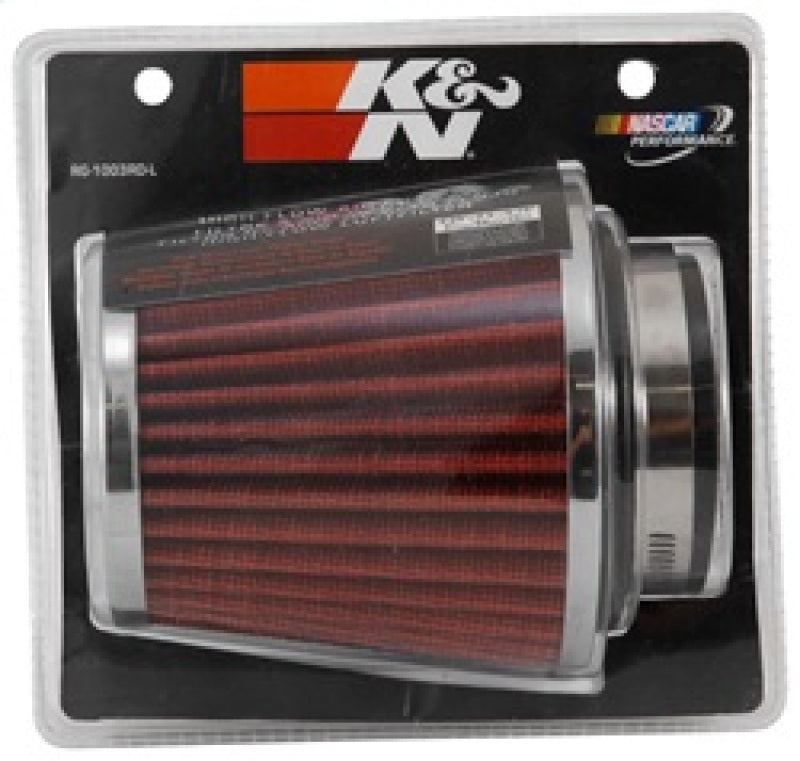 K&N Engineering RG-1003RD-L - KNNRG-1003RD-L - K&N Universal Chrome Filter 2 3/4in FLG / 4 1/2in Bottom / 4 1/2in Height - Shipped in Europe - Tuningsupply.com