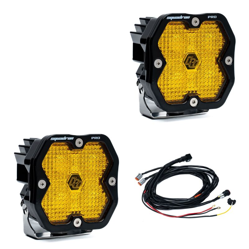 Baja Designs 4978162 - BAJ4978162 - Baja Designs Squadron 2.0 Pro LED Work/Scene (Pair) - Baja Amber - Shipped in Europe - Tuningsupply.com