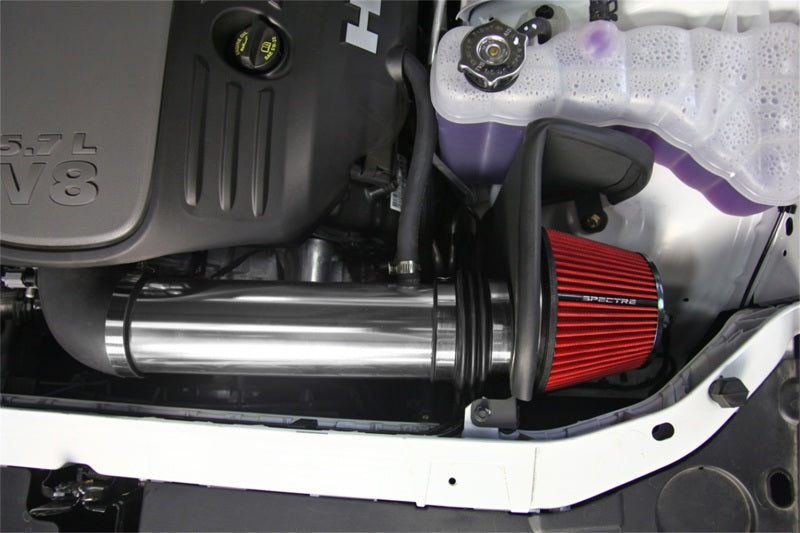 Spectre 9036 - SPE9036 - Spectre 11-17 Dodge Challenger/Charger 5.7L V8 Air Intake Kit - Polished w/Red Filter - Shipped in Europe - Tuningsupply.com
