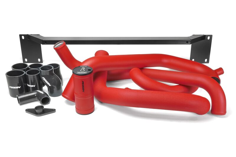 Perrin Performance PSP-ITR-430-3RD - PERPSP-ITR-430-3RD - PERRIN 08-14 Subaru STI Front Mount Intercooler Boost Tube Kit - Red - Shipped in Europe - Tuningsupply.com
