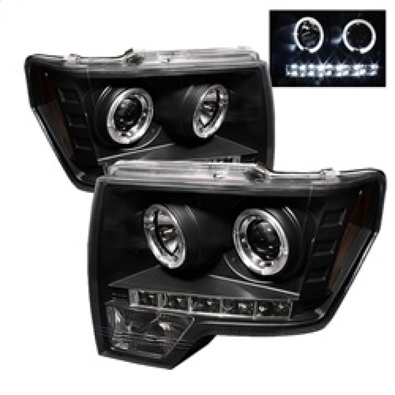 SPYDER 5010230 - SPY5010230 - Spyder Ford F150 09-14 Projector Headlights Halogen Model- LED Halo LED Blk PRO-YD-FF15009-HL-BK - Shipped in Europe - Tuningsupply.com