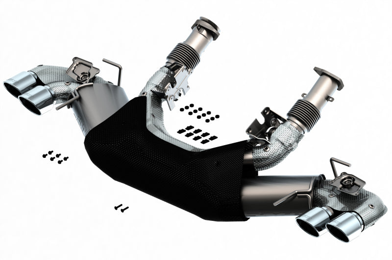 Borla 140838 - BOR140838 - Borla 2020 Chevrolet Corvette C8 6.2L S-Type Exhaust System Dual Round A/C Tips 4inx 4.75in - Shipped in Europe - Tuningsupply.com