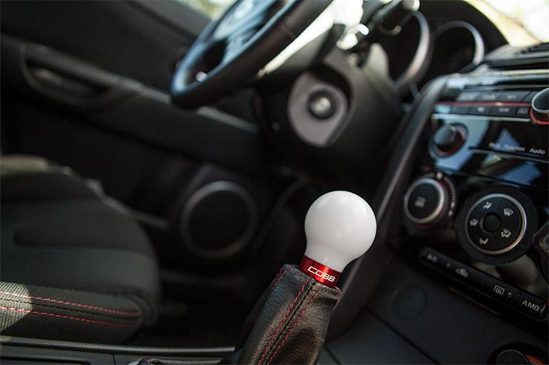 COBB 271350-W-RD - COBB271350-W-RD - Cobb 07-13 Mazdaspeed3 & 06-07 Mazdaspeed6 Shift Knob - White Knob w/Race Red Base - Shipped in Europe - Tuningsupply.com