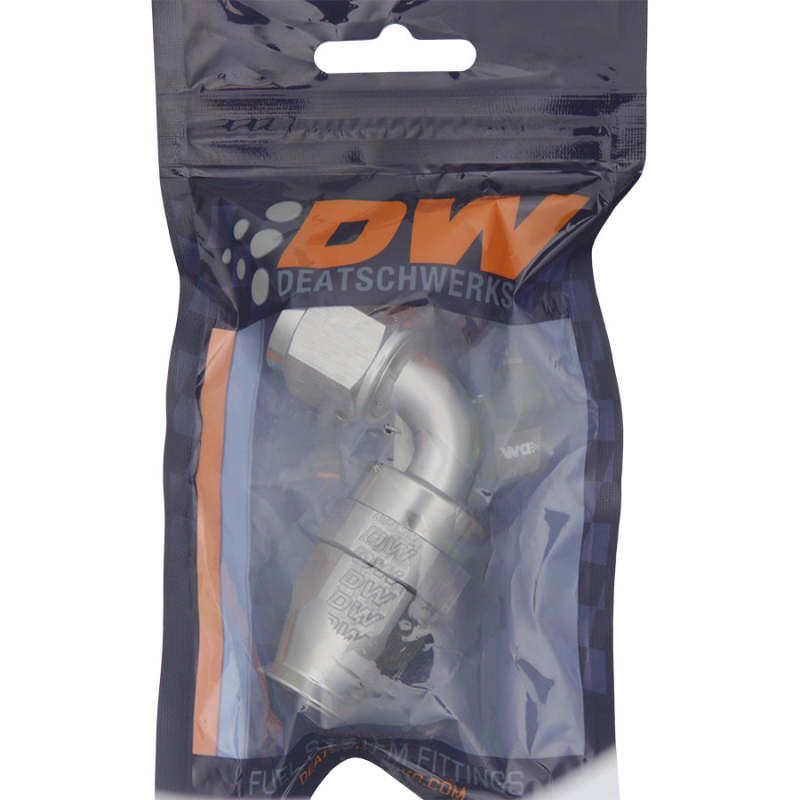 DeatschWerks 6-02-0856 - DWK6-02-0856 - DeatschWerks 8AN Female Swivel 90-Degree Hose End PTFE (Incl. 1 Olive Insert) - Shipped in Europe - Tuningsupply.com