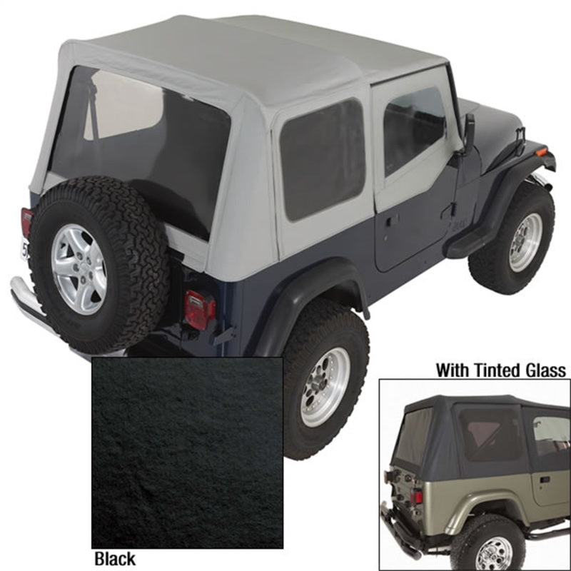 Rugged Ridge 13702.15 - RUG13702.15 - Rugged Ridge S-Top Door Skins Black Tinted Windows 88-95 Jeep Wrangler YJ - Shipped in Europe - Tuningsupply.com