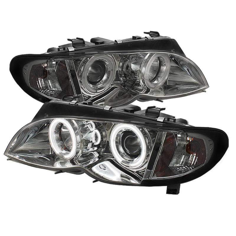 SPYDER 5042408 - SPY5042408 - Spyder BMW E46 3-Series 02-05 4DR Projector Headlights 1PC LED Halo Chrm PRO-YD-BMWE4602-4D-AM-C - Shipped in Europe - Tuningsupply.com