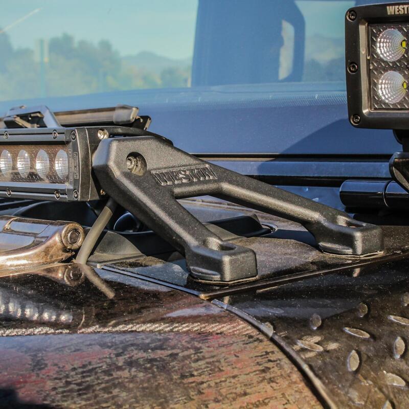 Westin 62-41075 - WES62-41075 - Westin 18-20 Jeep Wrangler / 2020 Gladiator LED Cowl Mount - Textured Black - Shipped in Europe - Tuningsupply.com