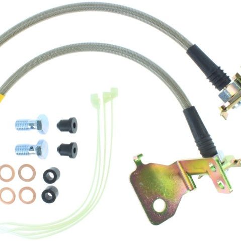 Stoptech 950.61501 - STO950.61501 - StopTech 05-08 Mustang V6 w/ABS / Mustang GT V8 / 07-09 GT500 Stainless Steel Rear Brake Lines - Shipped in Europe - Tuningsupply.com