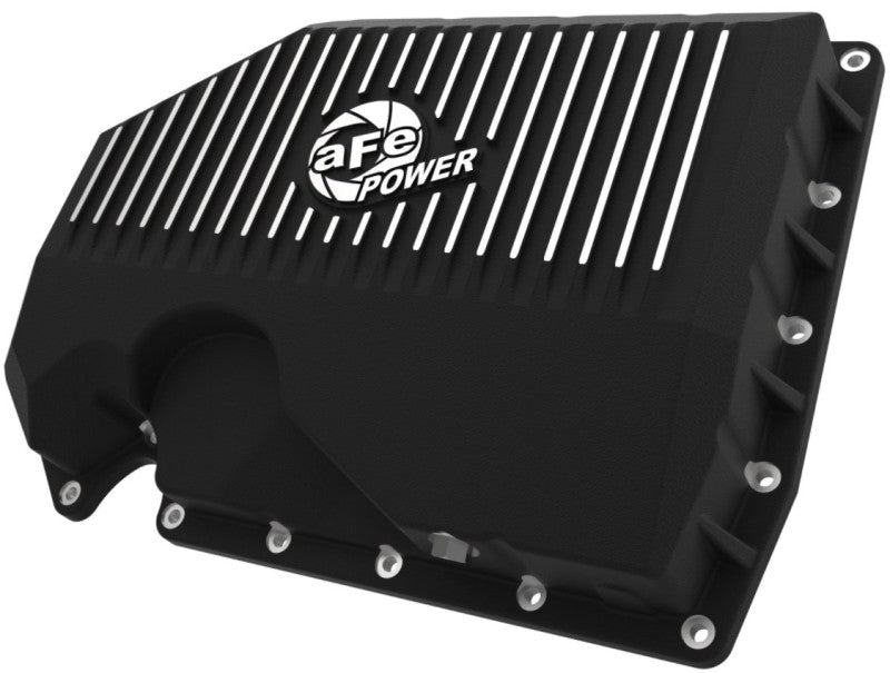 aFe 46-71240B - AFE46-71240B - aFe 05-19 VW 1.8L/2.0L w/o Oil Sensor Engine Oil Pan Black POWER Street Series w/ Machined Fins - Shipped in Europe - Tuningsupply.com
