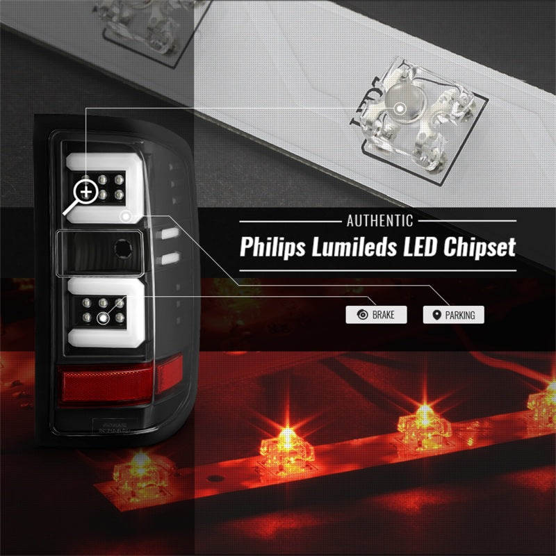 SPYDER 5085856 - SPY5085856 - Spyder Chevy 1500 14-16 Light Bar LED Tail Lights All Blk ALT-YD-CS14-LBLED-BKV2 - Shipped in Europe - Tuningsupply.com