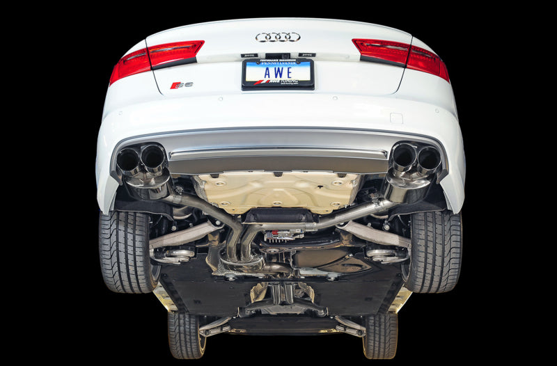 AWE Tuning 3015-43010 - AWE3015-43010 - AWE Tuning Audi C7 / C7.5 S6 4.0T Touring Edition Exhaust - Diamond Black Tips - Shipped in Europe - Tuningsupply.com
