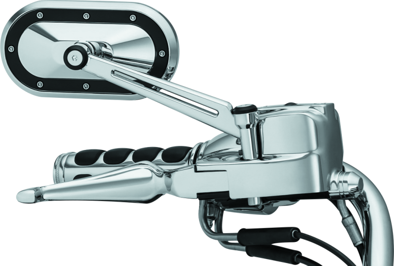 Kuryakyn 1765 - KUR1765 - Kuryakyn Heavy Industry Mirrors Chrome/Black - Shipped in Europe - Tuningsupply.com