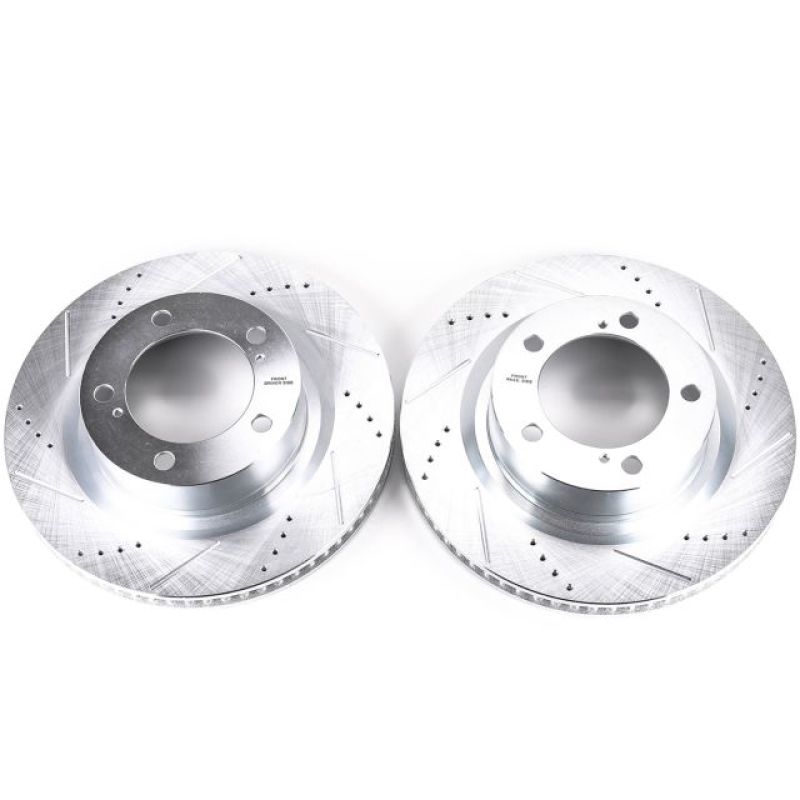 PowerStop JBR1309XPR - PSBJBR1309XPR - Power Stop 16-21 Toyota Land Cruiser Front Evolution Drilled & Slotted Rotors - Pair - Shipped in Europe - Tuningsupply.com