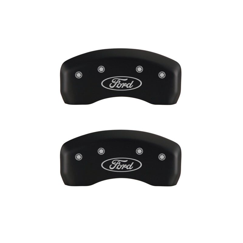 MGP 10220SFRDRD - MGP10220SFRDRD - MGP 4 Caliper Covers Engraved Front & Rear Oval logo/Ford Red finish silver ch - Shipped in Europe - Tuningsupply.com