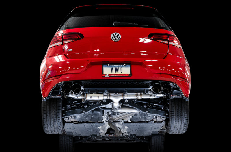 AWE Tuning 3025-43070 - AWE3025-43070 - AWE Tuning MK7.5 Golf R SwitchPath Exhaust w/Diamond Black Tips 102mm - Shipped in Europe - Tuningsupply.com